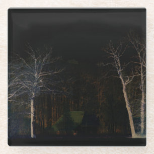 Donkere kant 4 coastercna glazen onderzetter