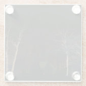 Donkere kant 4 coastercna glazen onderzetter (Achterkant)