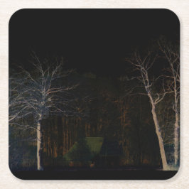 Donkere kant 4 coastercna kartonnen onderzetters