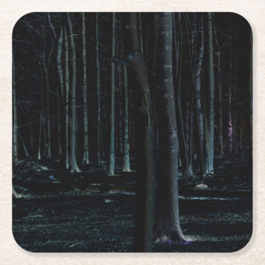 Donkere kant 6 coastercnm kartonnen onderzetters (Voorkant)