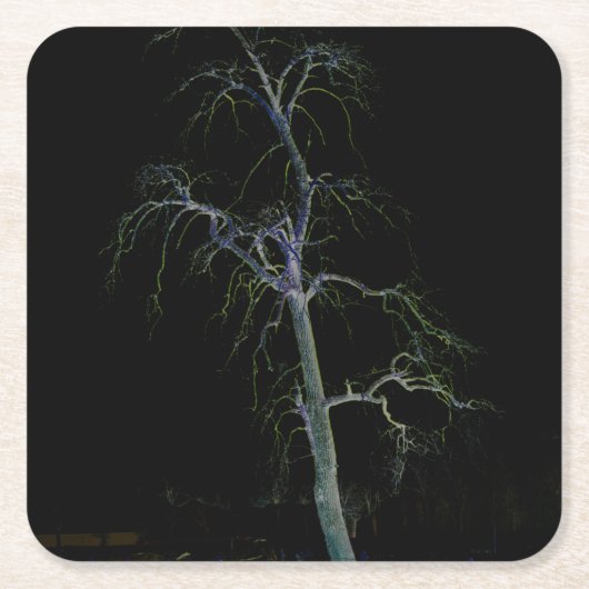 Donkere kant 8 coastercnm kartonnen onderzetters (Voorkant)