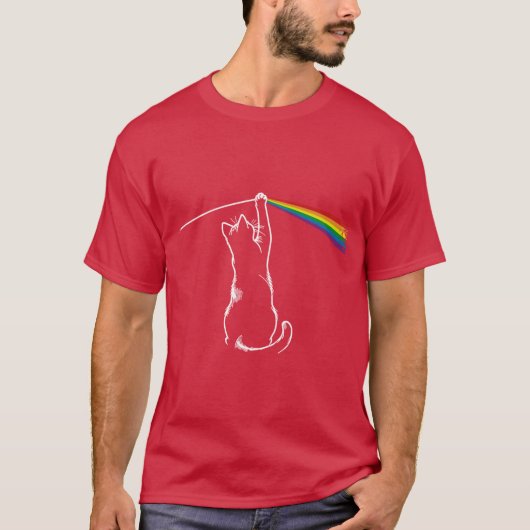 donkere kant kat jongen t-shirt (Voorkant)