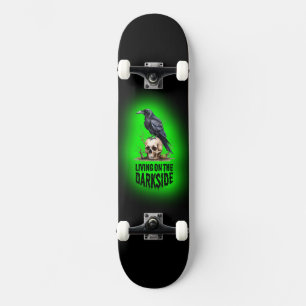 Donkere kant Schedel Kraai Skateboard Ontwerp