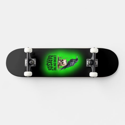 Donkere kant Schedel Kraai Skateboard Ontwerp (Horizontaal)