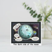 Donkere kant van de Maan Funny Cartoon Gifts Briefkaart (Staand voorkant)