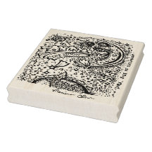 Donkere kant van de moonbookplaat - kunststempel