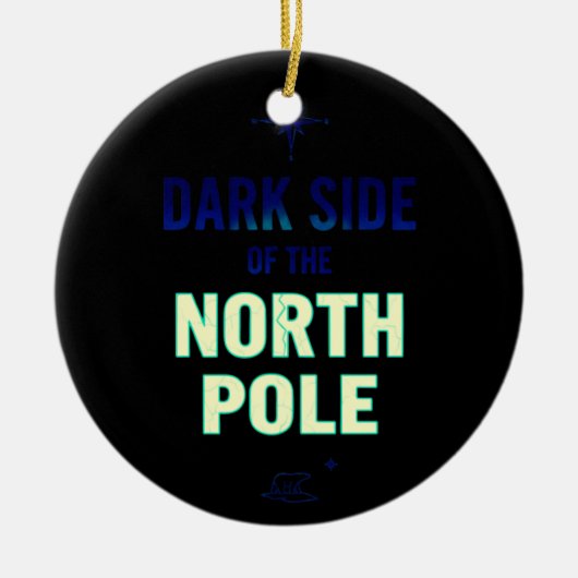 Donkere kant van de Noordpool | Grappig Goth Kerst Keramisch Ornament (Voorkant)