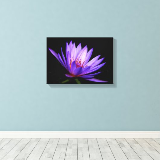 Donkere kant van het Lily Canvas Afdruk (Insitu (Houten vloer))