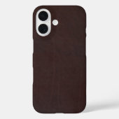 Donkere kastanjebruin kunstleder Case-Mate iPhone case (Achterkant)