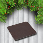 Donkere kastanjebruin kunstleder drankjes onderzetter