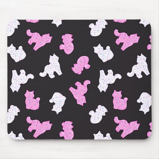 Donkere Kat Cookies Mousepad Muismat (Voorkant)