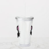 Donkere Kat Zwart Kat Grijs Kat Dragen Bril Acryl Drinkbeker (Rechts)