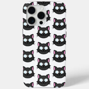 Donkere Kat Zwart Kat Grijs Kat Dragen Bril iPhone 15 Pro Max Hoesje