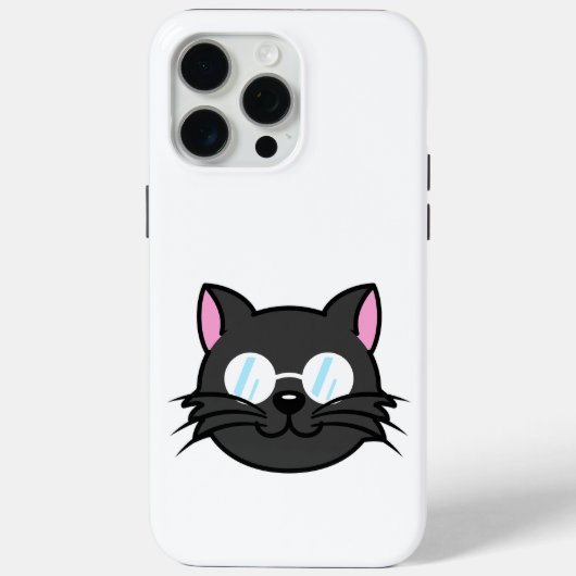 Donkere Kat Zwart Kat Grijs Kat Dragen Bril Case-Mate iPhone Case (Achterkant)