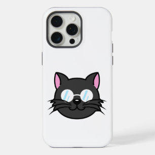 Donkere Kat Zwart Kat Grijs Kat Dragen Bril iPhone 15 Pro Max Case