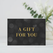Donkere keh Licht Faux Gold Gift Certificate (Staand voorkant)