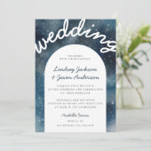 Donkere Keltische Stars Bohemian Rustic Wedding Kaart (Staand voorkant)