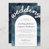 Donkere Keltische Stars Bohemian Rustic Wedding Kaart (Voorkant / Achterkant)