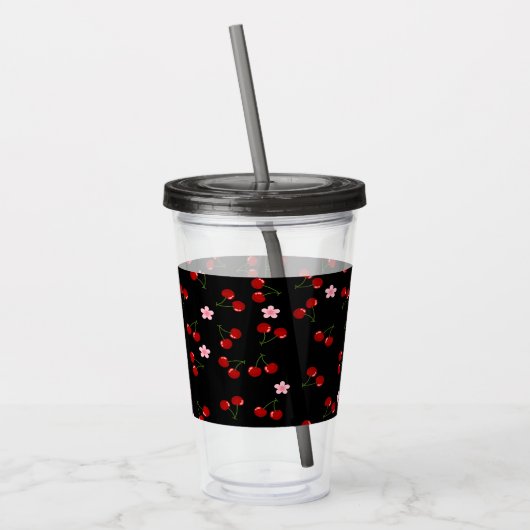 Donkere kersen acryl drinkbeker (Links)