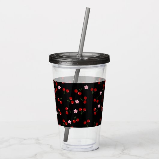 Donkere kersen acryl drinkbeker (Achterkant)