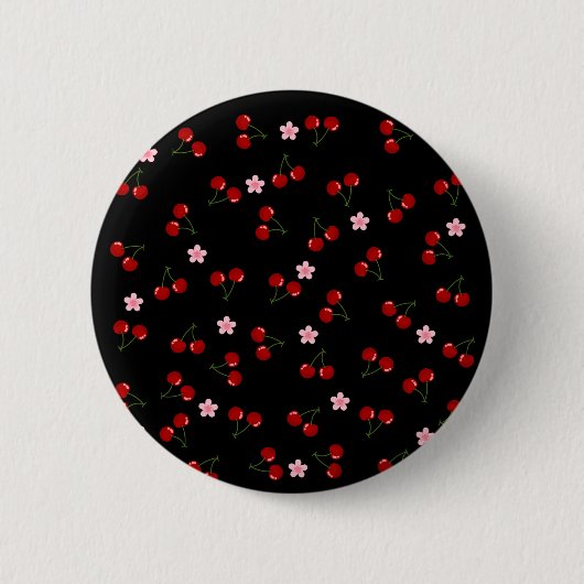 Donkere kersen ronde button 5,7 cm (Voorkant)