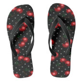 Donkere kersen teenslippers (Voetbed)