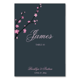 Donkere Kersenbloesem Huwelijk Tafel Plaatskenmerk Kaart