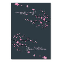 Donkere Kersenbloesem Huwelijks Plaatskaarten