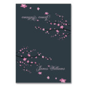 Donkere Kersenbloesem Huwelijks Plaatskaarten Kaart (Voorkant)