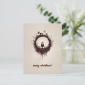 Donkere kerst briefkaart (Staand voorkant)