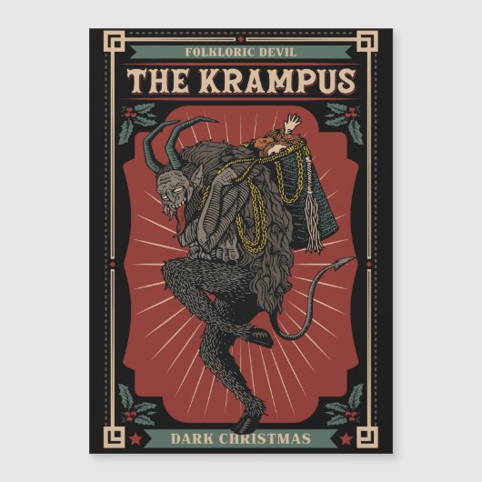 Donkere kerst Folkloric Devil Krampus Bag of Toys (Voorkant)