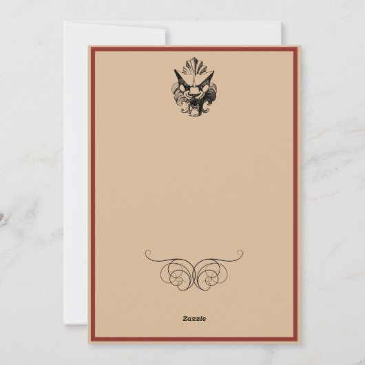 Donkere kerst Folkloric Devil Krampus Bag of Toys Feestdagenkaart (Achterkant)