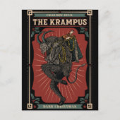 Donkere kerst Folkloric Devil Krampus Bag of Toys Feestdagenkaart (Voorkant)