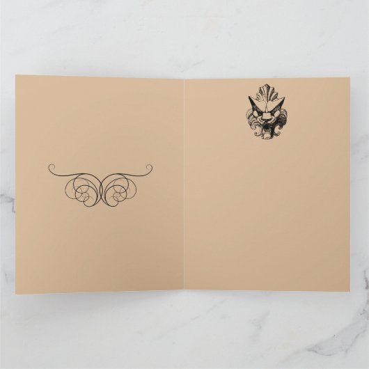 Donkere kerst Folkloric Devil Krampus Bag of Toys Kaart (Binnen)