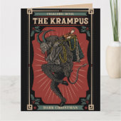 Donkere kerst Folkloric Devil Krampus Bag of Toys Kaart (Voorkant)