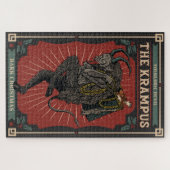 Donkere kerst Folkloric Devil Krampus Bag of Toys Legpuzzel (Horizontaal)