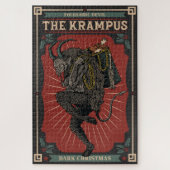 Donkere kerst Folkloric Devil Krampus Bag of Toys Legpuzzel (Verticaal)