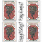 Donkere kerst Folkloric Devil Krampus Bag of Toys Sticker (Voorkant)