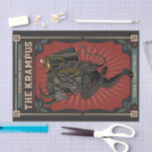 Donkere kerst Folkloric Devil Krampus Bag of Toys Tissuepapier (Craft)