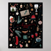 Donkere kerst met Hygge Poster (Voorkant)