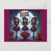 Donkere Kerst Pluim Feeën Feestdagenkaart (Voorkant)