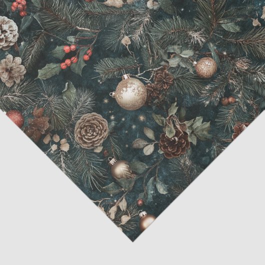  donkere kerst tissuepapier (Detail)