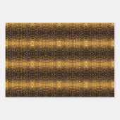 Donkere Kerst Yule Solstice Goud en Zwart 3 Inpakpapier Vel (Voorkant 3)