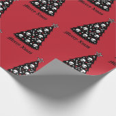 Donkere kerstboomwerkpapier cadeaupapier (Hoek)