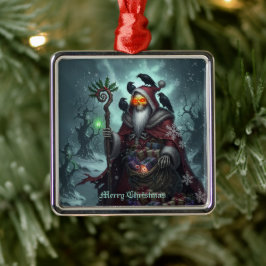 Donkere Kerstman van Schaduwen – Gotische Kerst Sk Metalen Ornament
