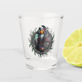 Donkere Kerstman van Schaduwen – Gotische Kerst Sk Shot Glas