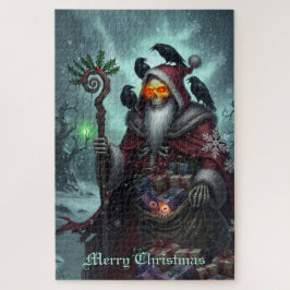 Donkere Kerstman van Schaduwen – Gotische Kerstman Legpuzzel