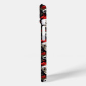 Donkere Kerstmis Schedel Kerstman Patroon Gotische Case-Mate iPhone Case (Achterkant / Links)