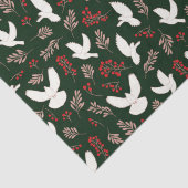 Donkere Kerstmis Vrede Duiven en Rode Mistletoe Tissuepapier (Detail)