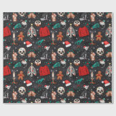 Donkere kerstpapier voor Gothic met kerstcadeau Cadeaupapier (Vlak)